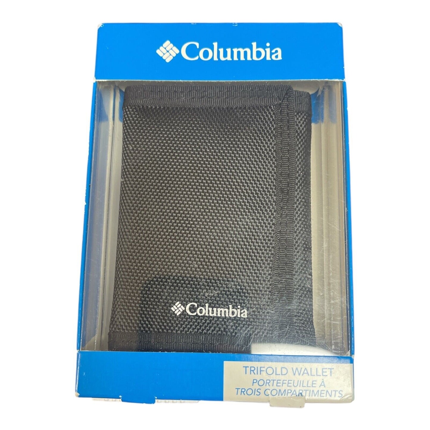 Columbia Trifold Wallet New Durable Nylon Fabric Blue or Black New in Box