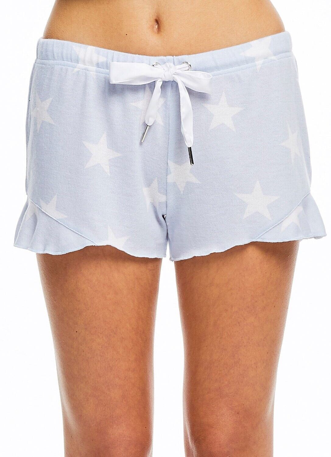 Sleep Riot Women's 2-Piece Ruffle Pajama Set | Blue Top & Shorts Medium Or Large NWT