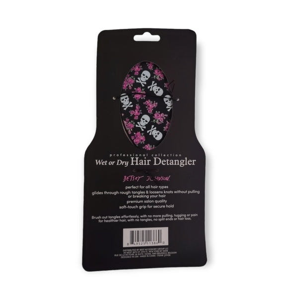 Betsy Johnson Hair Detangler. Skulls and Roses