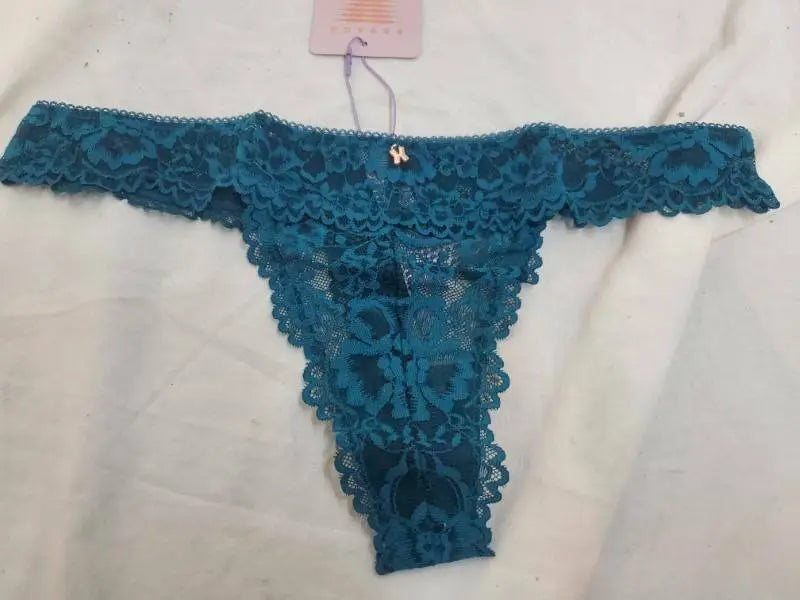 Savage X Fenty By Rihanna Undie Forest Green Lace Thong Size Medium