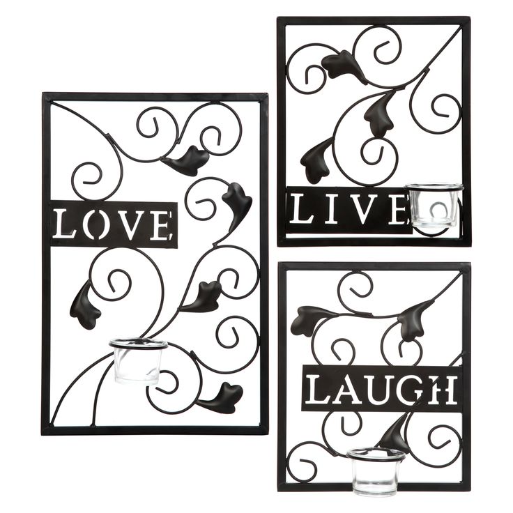 Live, Laugh, Love Wall Sconce Set (3 Piece)