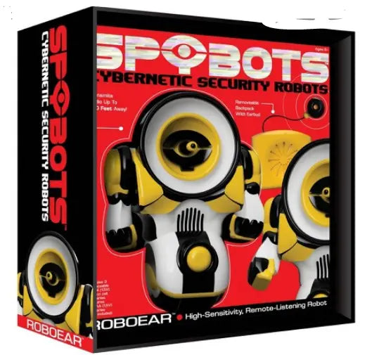 SPYBOTS Cybernetic Security Robots RoboEar Yellow Remote Listening Robot Toy