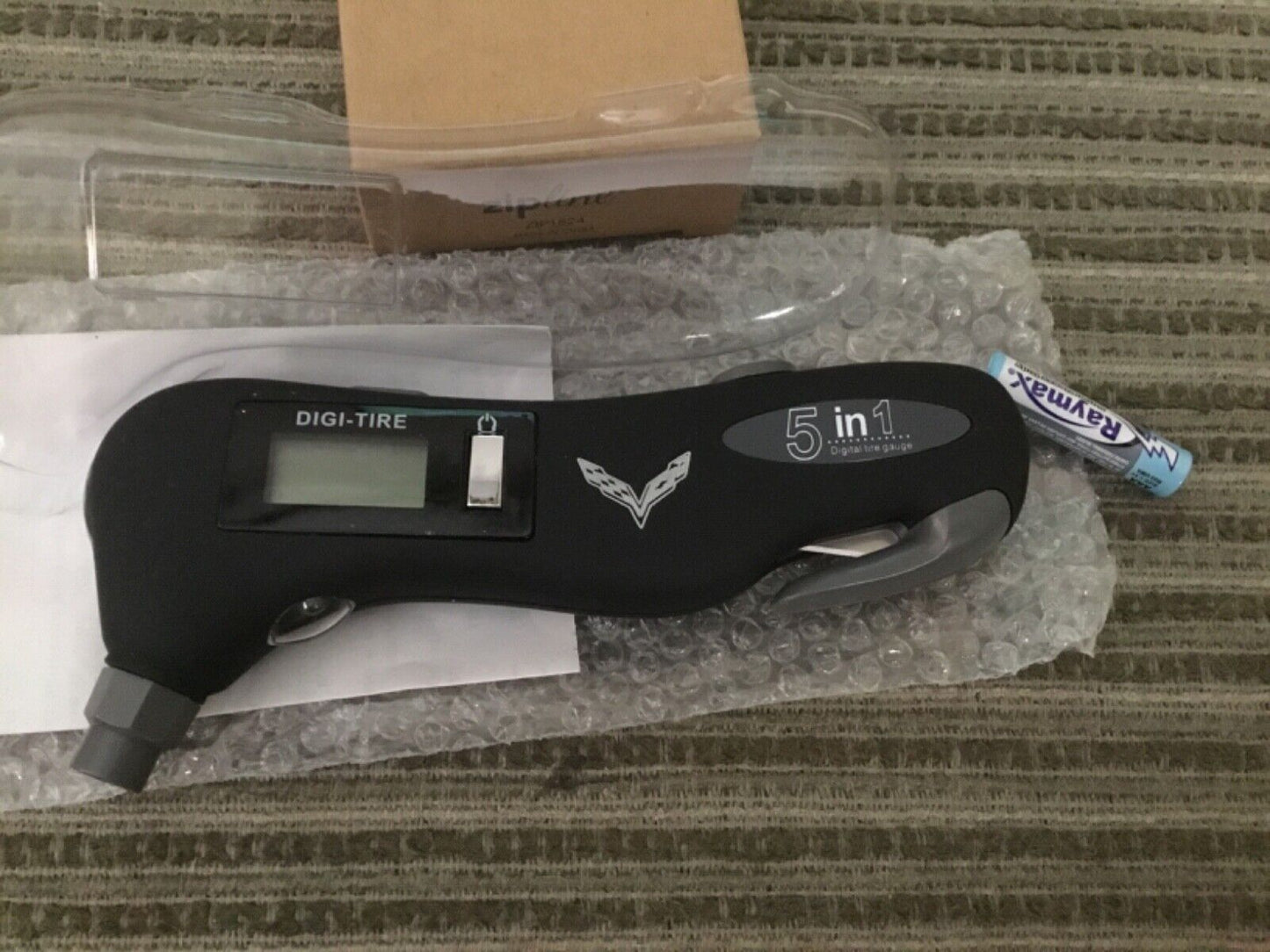 Digi-tire Corvette Digital Tire Pressure Gauge 5 in 1 LED New Licensed Corvette