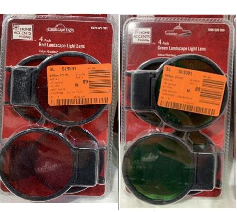 Home Accents Holiday - Landscape Light Lens - 2 packages  4 Red  4 Green