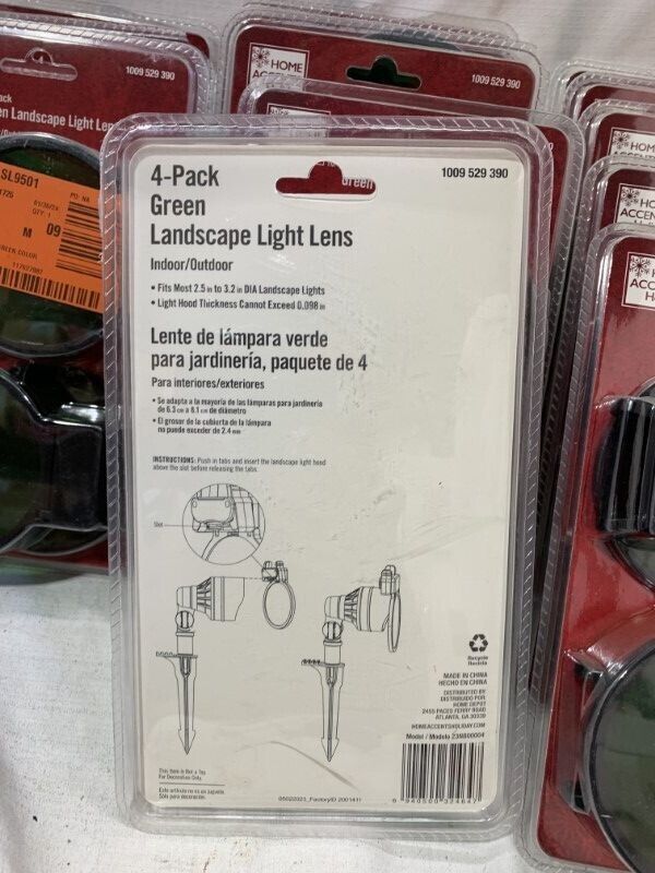 Home Accents Holiday - Landscape Light Lens - 2 packages  4 Red  4 Green