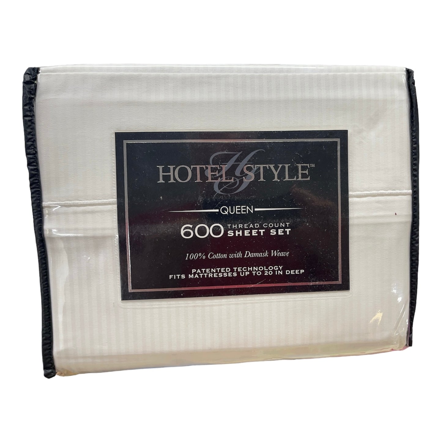 Hotel Style 600 Thread Count 100% Cotton W/ Sateen Weave Queen Sheet Set White