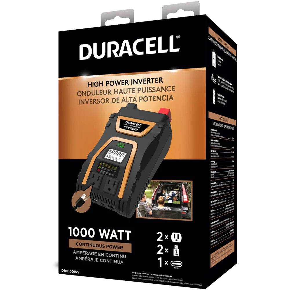 DURACELL DR1000INVC - HIGH POWER INVERTER - 1000 WATT