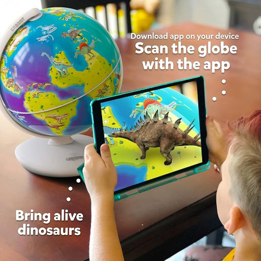 Orboot Dinos AR Globe by PlayShifu (App Based) - World of Dinosaurs AR