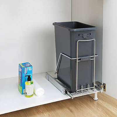 ORG Sliding Heavy Gauge Steel Under Kitchen Cabinet Garbage Waste Trash Can Bin