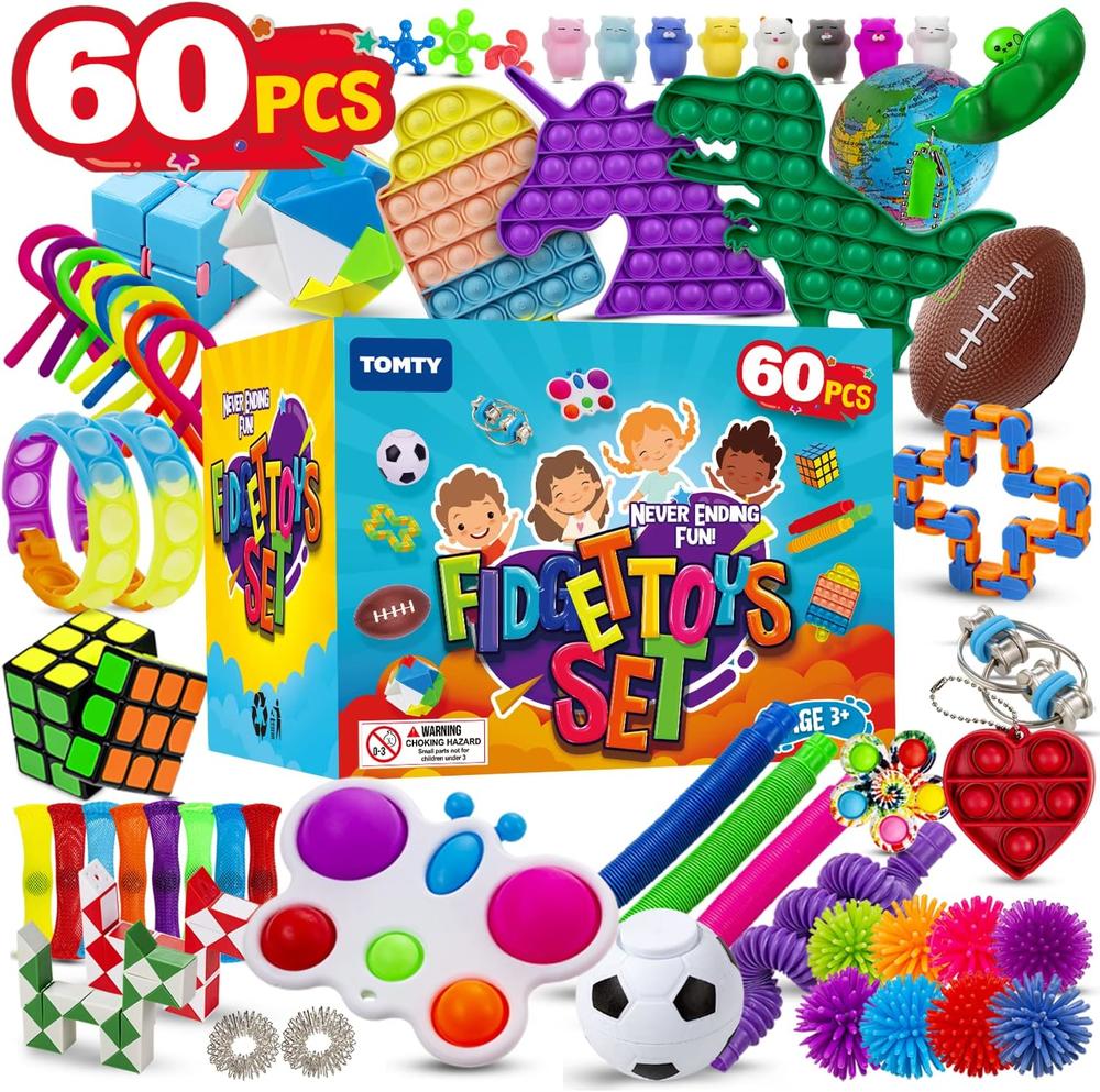 Fidget Toy Assortment - 60 Piece