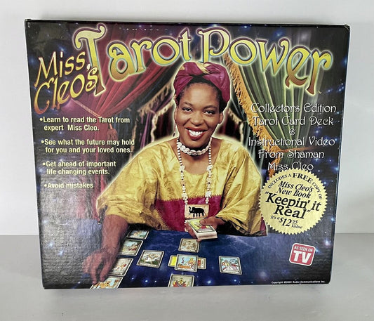 Miss Cleo's Tarot Power Collectors Edition Tarot Card Deck, Video New Vintage