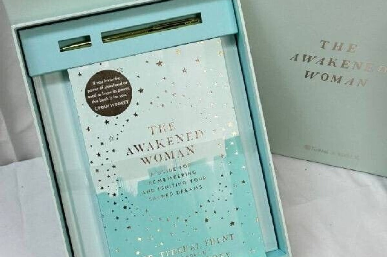 The Awakened Woman Book, Journal & Gold Pen Gift Box New in Box Perfect Gift!