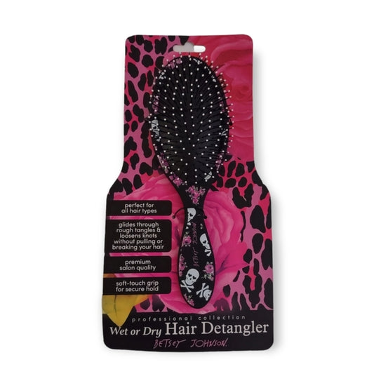 Betsy Johnson Hair Detangler. Skulls and Roses