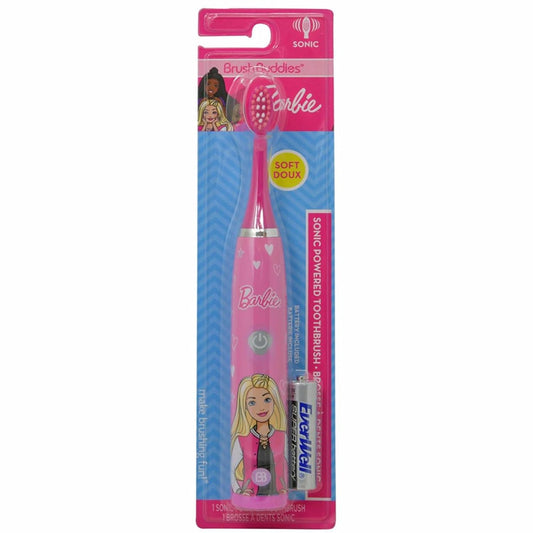 Brush Buddies Barbie Battery Powered Sonic Toothbrush for Kids, Children, Boys, Girls. (Blippi Electric Toothbrush), Pink