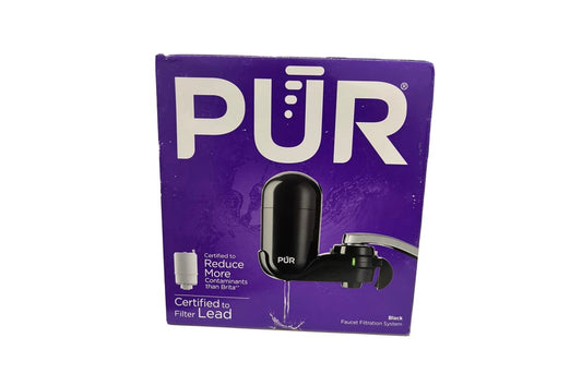 PUR Faucet Vertical Mount Water Filtration System Black New in box FM-2000B