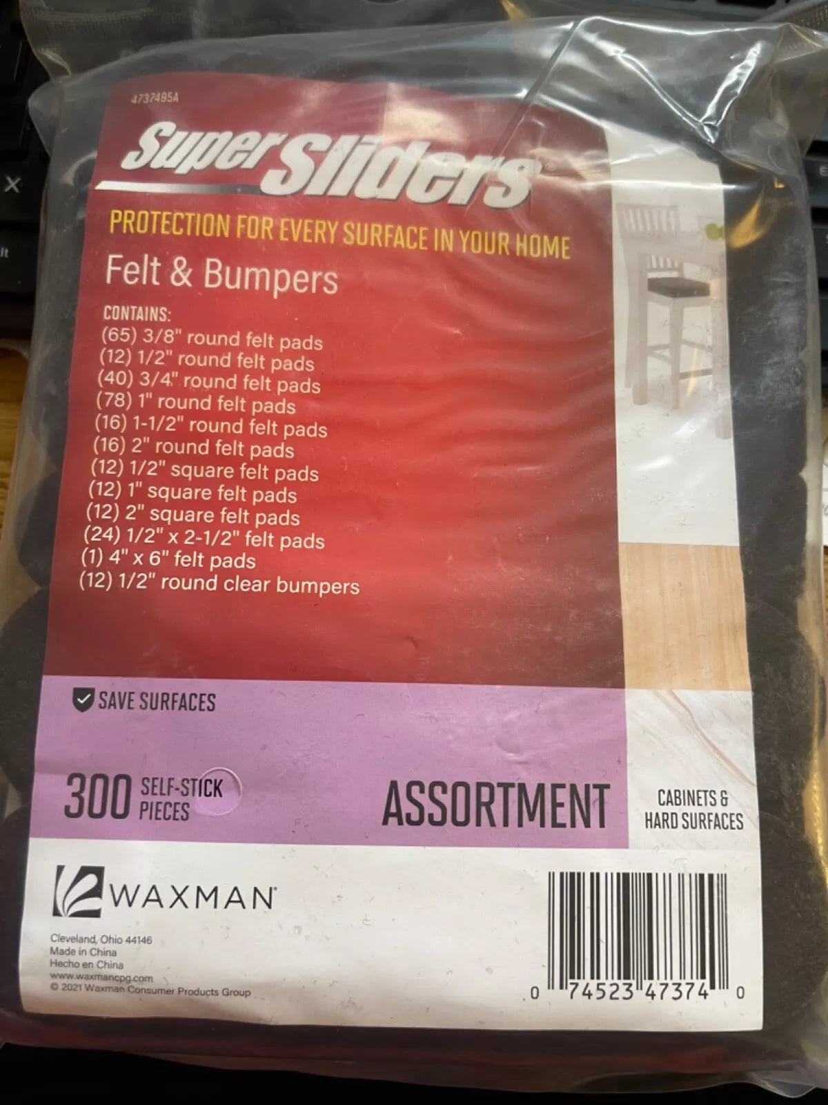 Super Sliders BROWN Felt Pads and Bumpers - 300 Piece Model Number: 4737495A