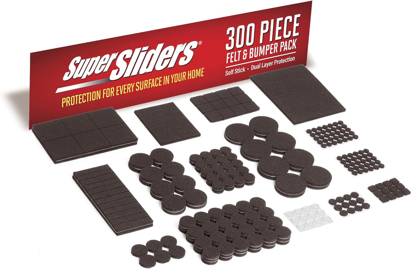 Super Sliders BROWN Felt Pads and Bumpers - 300 Piece Model Number: 4737495A