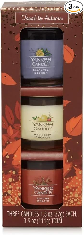 Yankee Candles Toast to Autumn 3 Pack Fall Mini Jar Candles